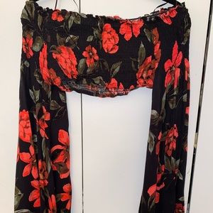 Medium floral crop top